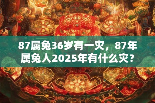 87属兔36岁有一灾，87年属兔人2025年有什么灾？
