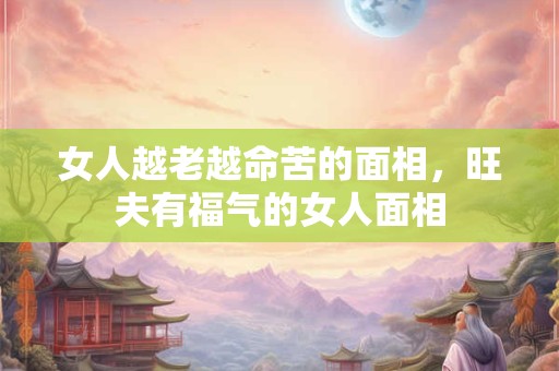女人越老越命苦的面相，旺夫有福气的女人面相