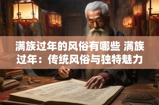 满族过年的风俗有哪些 满族过年：传统风俗与独特魅力的融合