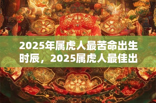 2025年属虎人最苦命出生时辰，2025属虎人最佳出生时辰