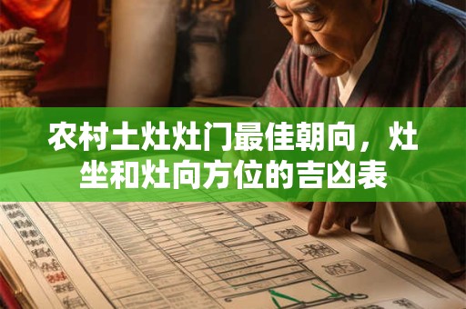 农村土灶灶门最佳朝向，灶坐和灶向方位的吉凶表