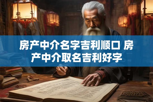 房产中介名字吉利顺口 房产中介取名吉利好字