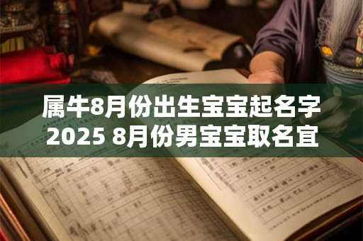 属牛8月份出生宝宝起名字2025 8月份男宝宝取名宜用字