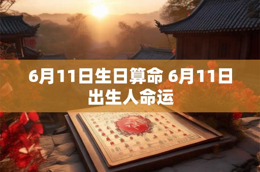 6月11日生日算命 6月11日出生人命运