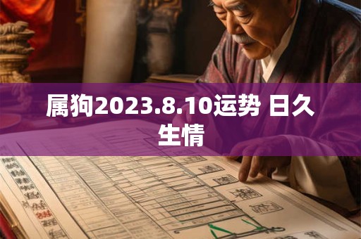 属狗2023.8.10运势 日久生情