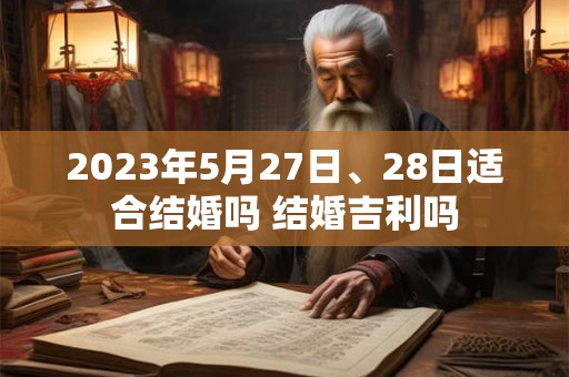 2023年5月27日、28日适合结婚吗 结婚吉利吗