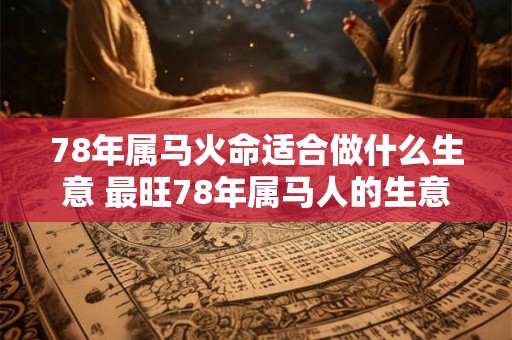 78年属马火命适合做什么生意 最旺78年属马人的生意领域