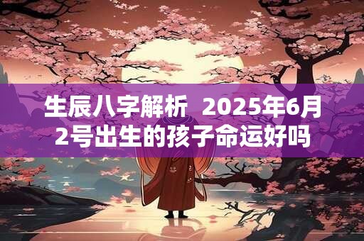 生辰八字解析  2025年6月2号出生的孩子命运好吗