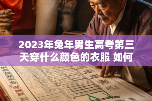 2023年兔年男生高考第三天穿什么颜色的衣服 如何选