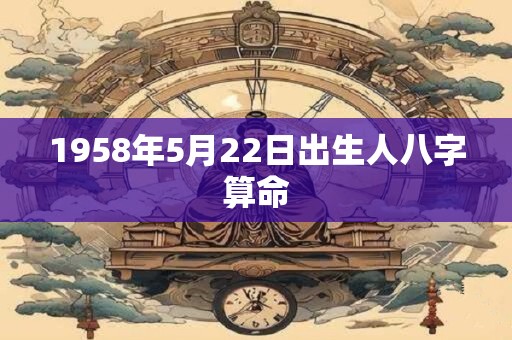 1958年5月22日出生人八字算命 1958年5月22日出生人八字算命