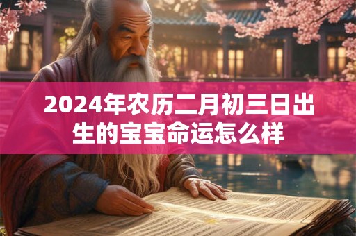 2024年农历二月初三日出生的宝宝命运怎么样