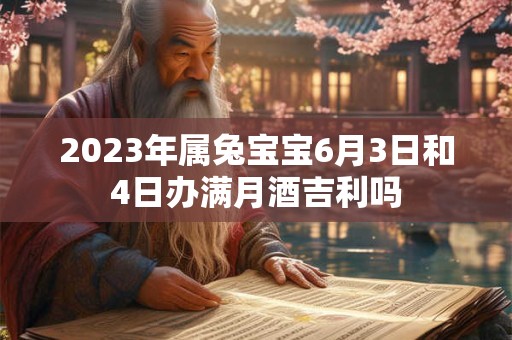2023年属兔宝宝6月3日和4日办满月酒吉利吗