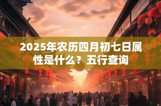 2025年农历四月初七日属性是什么？五行查询