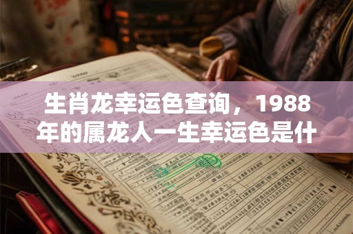 生肖龙幸运色查询，1988年的属龙人一生幸运色是什么