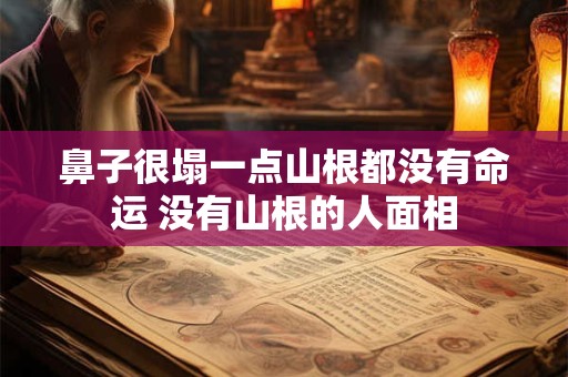 鼻子很塌一点山根都没有命运 没有山根的人面相