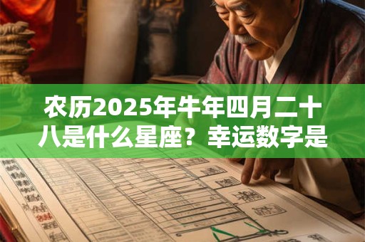 农历2025年牛年四月二十八是什么星座？幸运数字是什么？