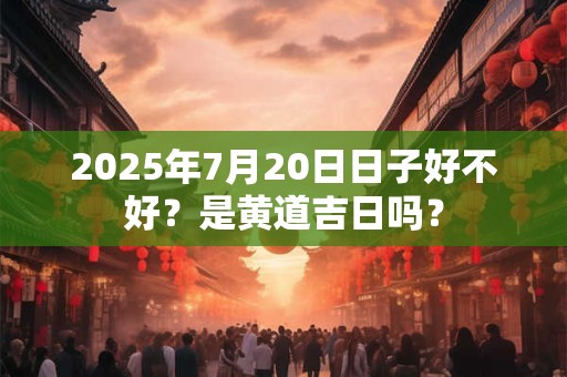2025年7月20日日子好不好？是黄道吉日吗？