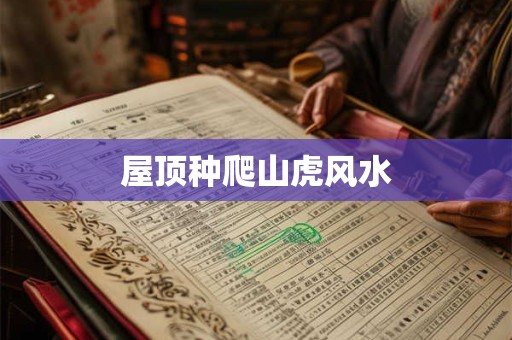 屋顶种爬山虎风水