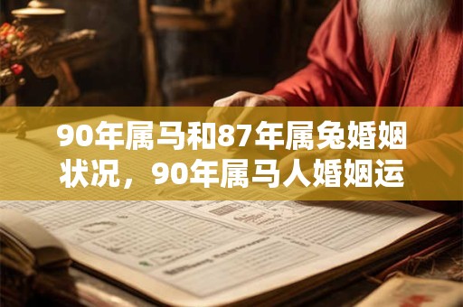90年属马和87年属兔婚姻状况，90年属马人婚姻运势