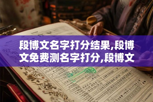 段博文名字打分结果,段博文免费测名字打分,段博文周易免费测名字打分