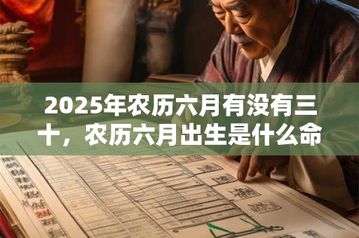 2025年农历六月有没有三十，农历六月出生是什么命？