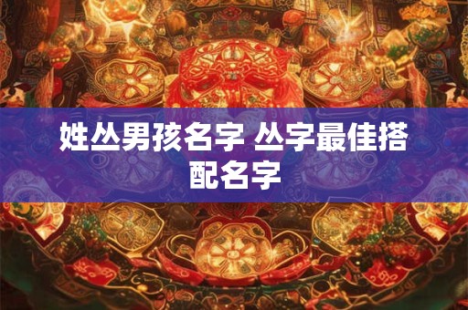 姓丛男孩名字 丛字最佳搭配名字