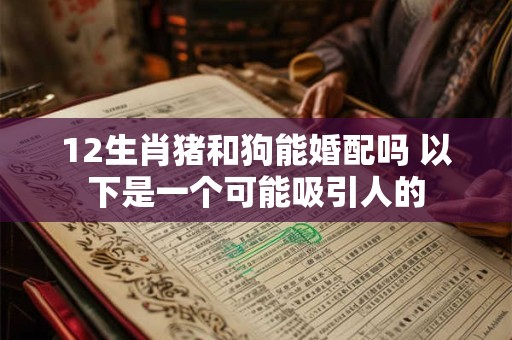 12生肖猪和狗能婚配吗 以下是一个可能吸引人的