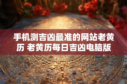 手机测吉凶最准的网站老黄历 老黄历每日吉凶电脑版