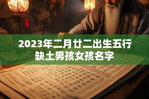 2023年二月廿二出生五行缺土男孩女孩名字