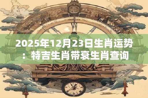 2025年12月23日生肖运势：特吉生肖带衰生肖查询