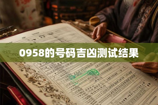 0958的号码吉凶测试结果