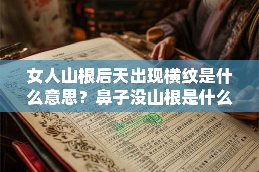 女人山根后天出现横纹是什么意思？鼻子没山根是什么命？