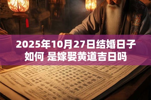 2025年10月27日结婚日子如何 是嫁娶黄道吉日吗