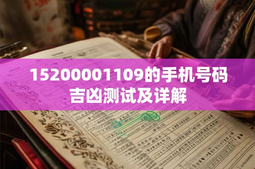 15200001109的手机号码吉凶测试及详解