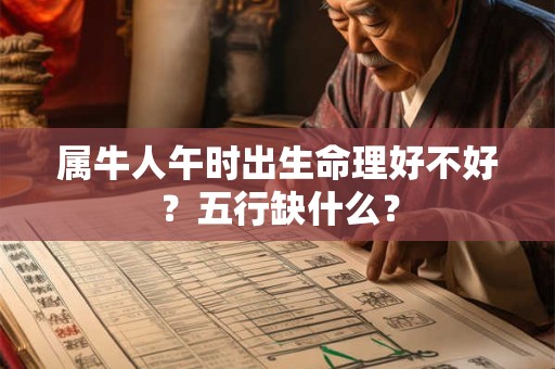 属牛人午时出生命理好不好？五行缺什么？