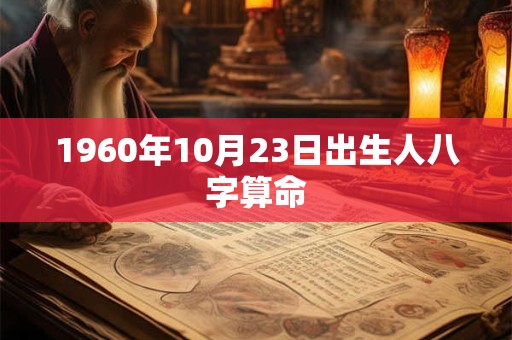 1960年10月23日出生人八字算命
