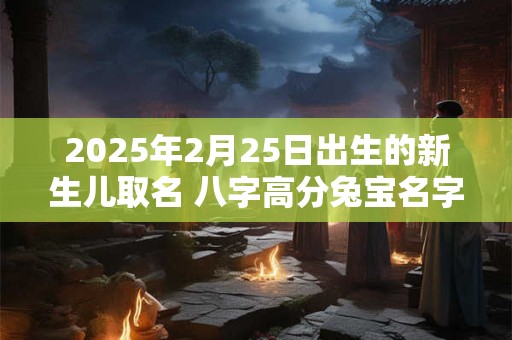 2025年2月25日出生的新生儿取名 八字高分兔宝名字
