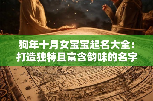 狗年十月女宝宝起名大全：打造独特且富含韵味的名字