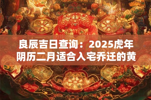 良辰吉日查询：2025虎年阴历二月适合入宅乔迁的黄道吉日