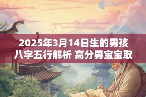 2025年3月14日生的男孩八字五行解析 高分男宝宝取名字