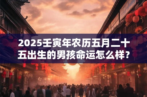 2025壬寅年农历五月二十五出生的男孩命运怎么样？