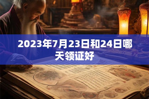 2023年7月23日和24日哪天领证好