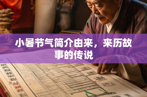 小暑节气简介由来，来历故事的传说