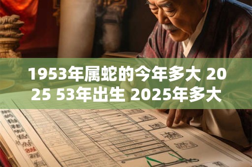 1953年属蛇的今年多大 2025 53年出生 2025年多大年龄