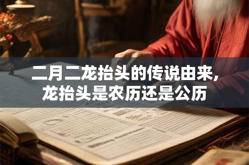 二月二龙抬头的传说由来,龙抬头是农历还是公历