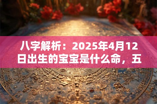 八字解析：2025年4月12日出生的宝宝是什么命，五行缺什么