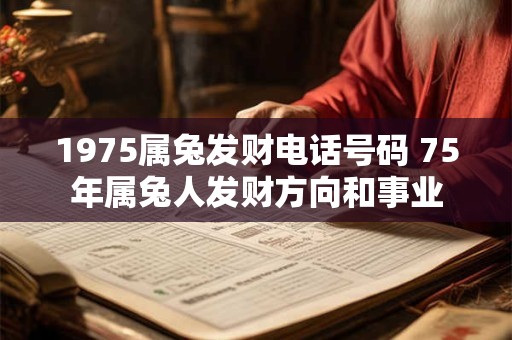 1975属兔发财电话号码 75年属兔人发财方向和事业
