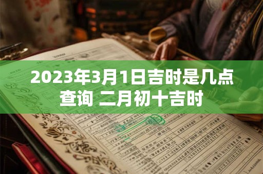 2023年3月1日吉时是几点查询 二月初十吉时