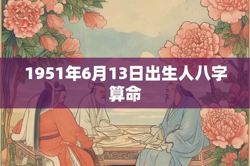 1951年6月13日出生人八字算命