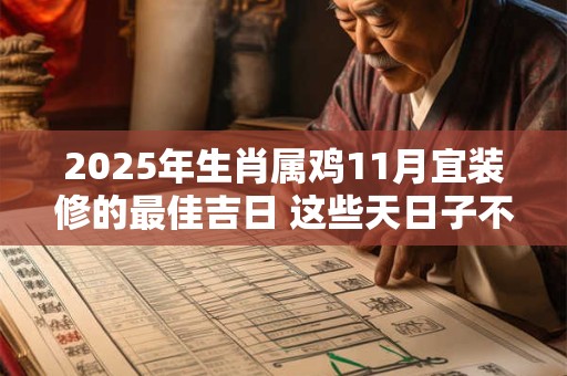 2025年生肖属鸡11月宜装修的最佳吉日 这些天日子不错